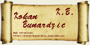 Kokan Bunardžić vizit kartica